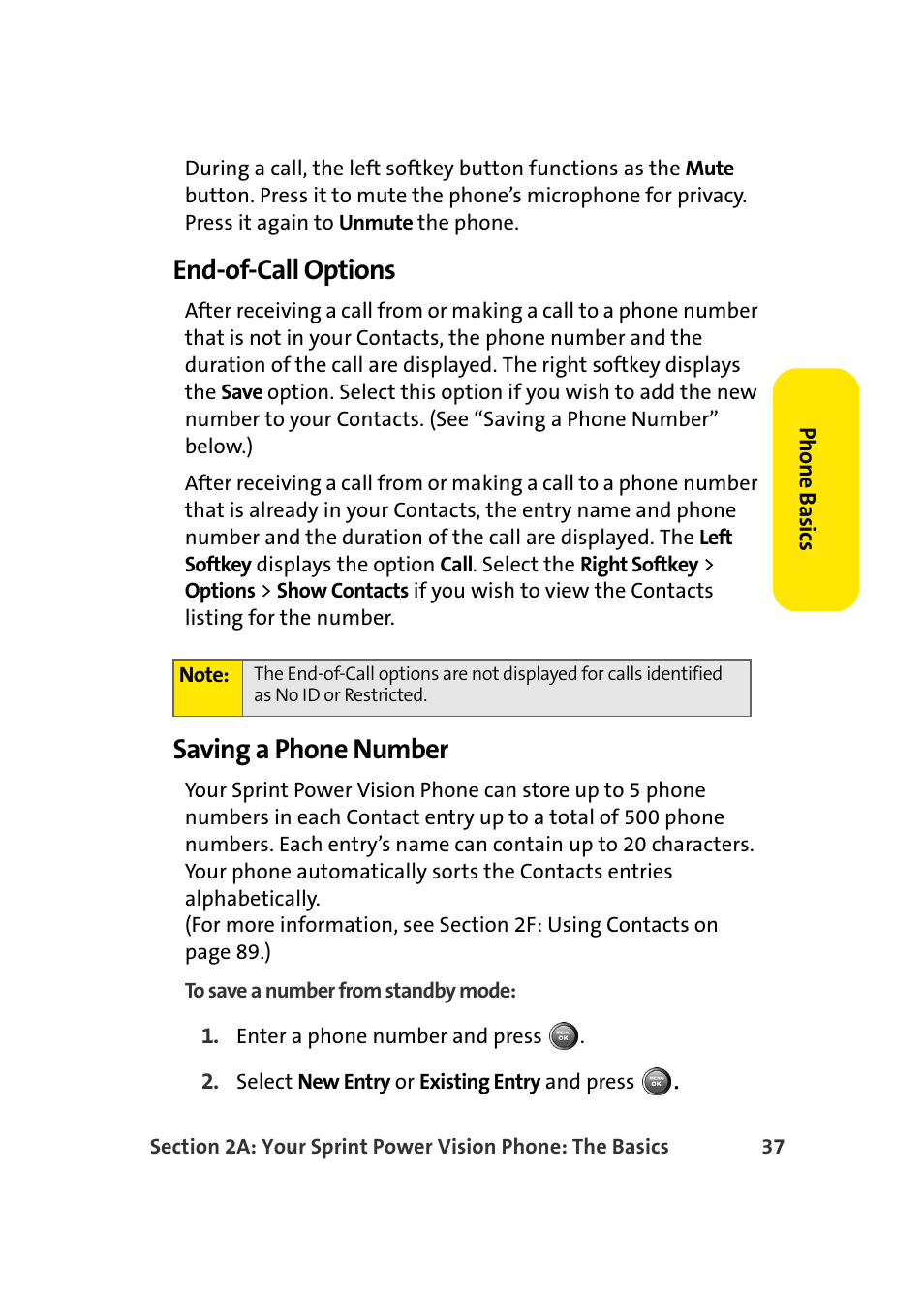 End-of-call options, Saving a phone number | Samsung A900 User Manual | Page 61 / 272