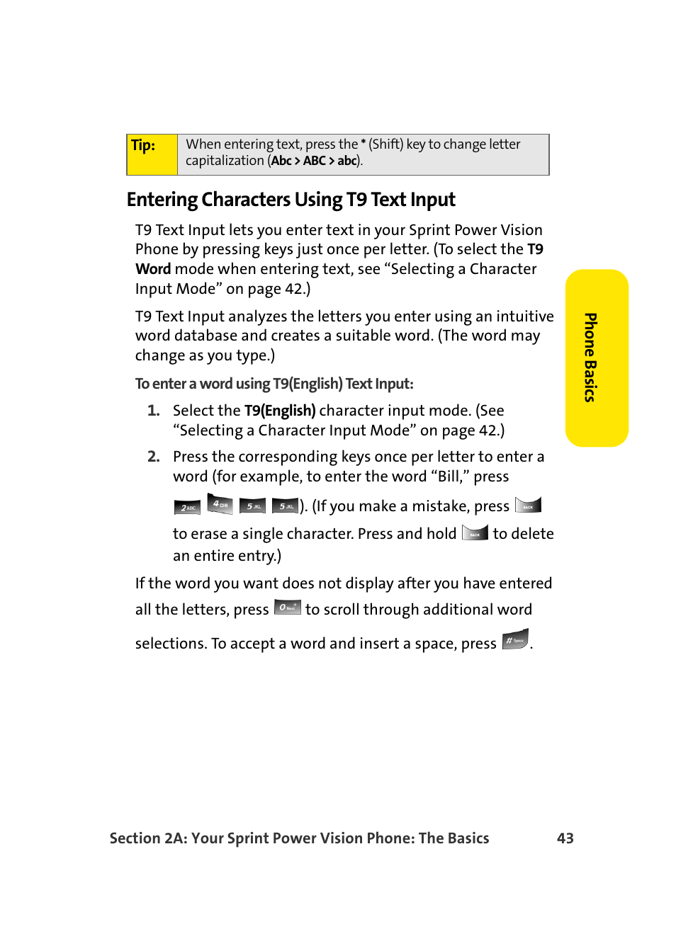 Entering characters using t9 text input | Samsung A900 User Manual | Page 67 / 272