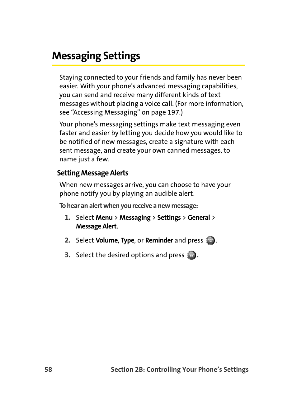 Messaging settings | Samsung A900 User Manual | Page 82 / 272