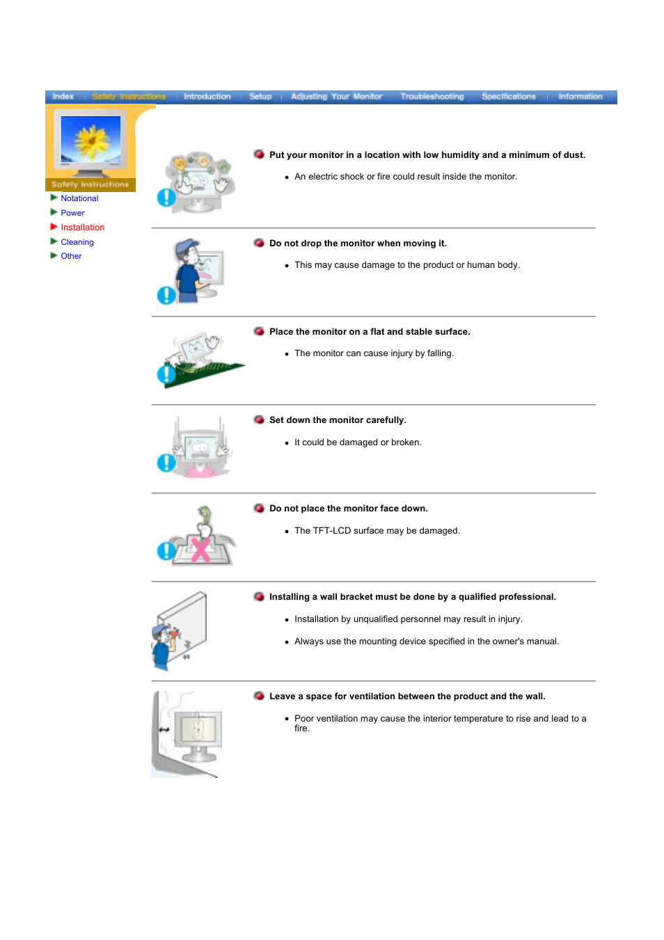 Installation | Samsung 173VT User Manual | Page 5 / 41