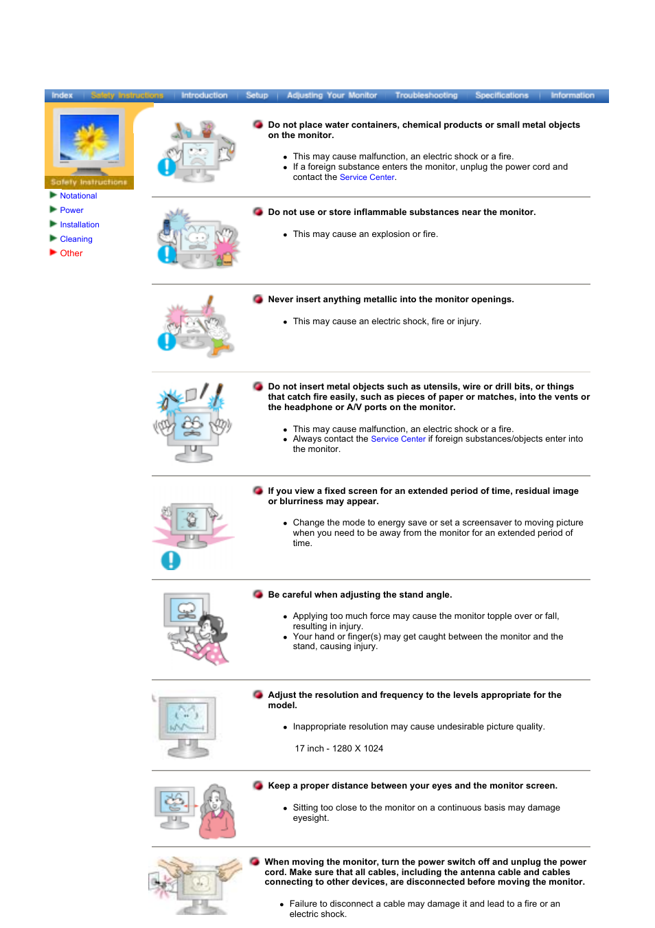 Samsung 173VT User Manual | Page 8 / 41