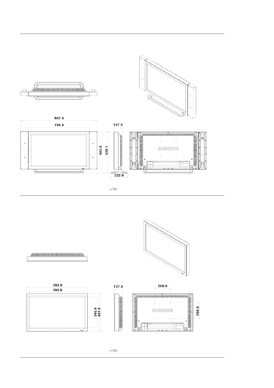 Setup, Mechanical lay-out 2. monitor head | Samsung 320P User Manual | Page 19 / 70