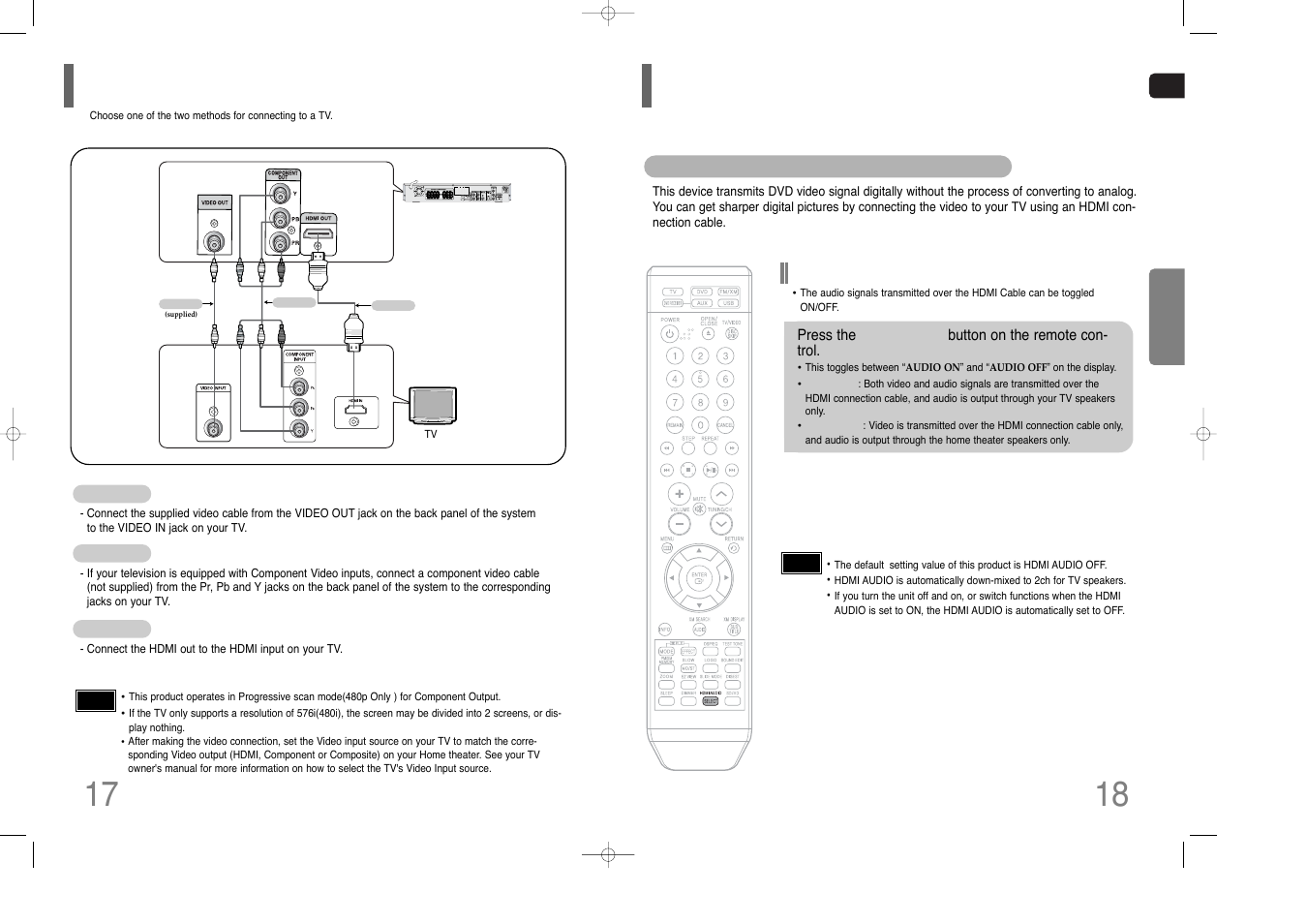 Connecting the video out to tv, Hdmi function | Samsung HT-Q70 User Manual | Page 10 / 43