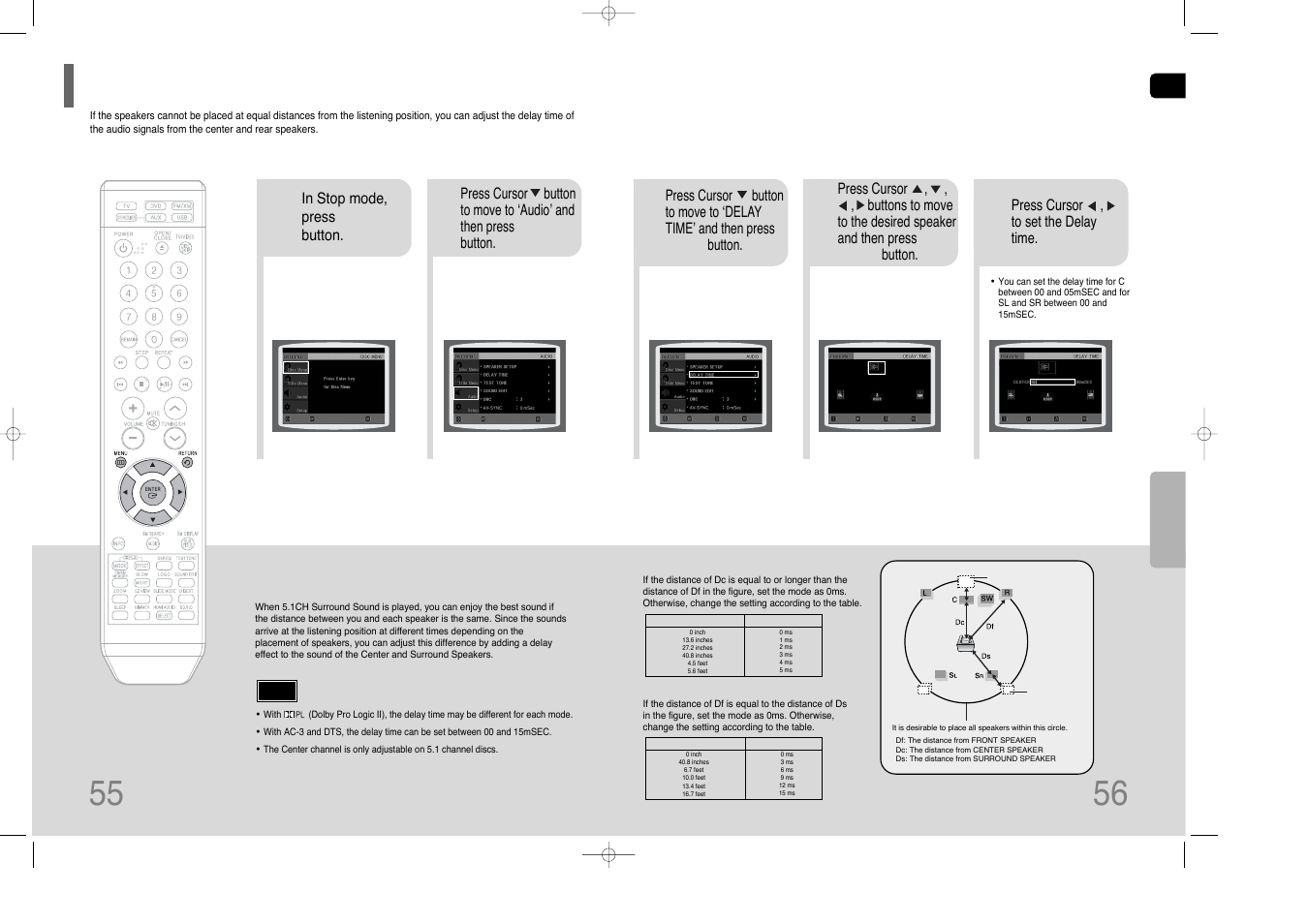 Setting the delay time | Samsung HT-Q70 User Manual | Page 29 / 43