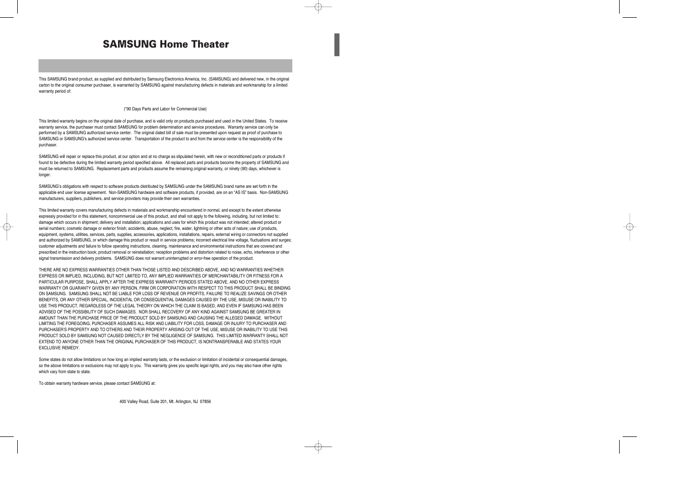 Memo, Samsung home theater | Samsung HT-Q70 User Manual | Page 43 / 43