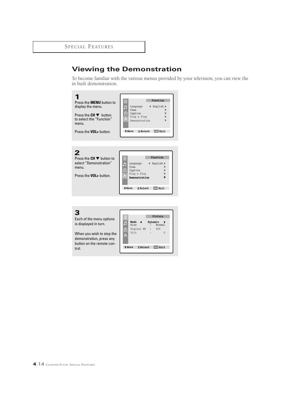 Viewing the demonstration | Samsung CL21M6W User Manual | Page 52 / 54