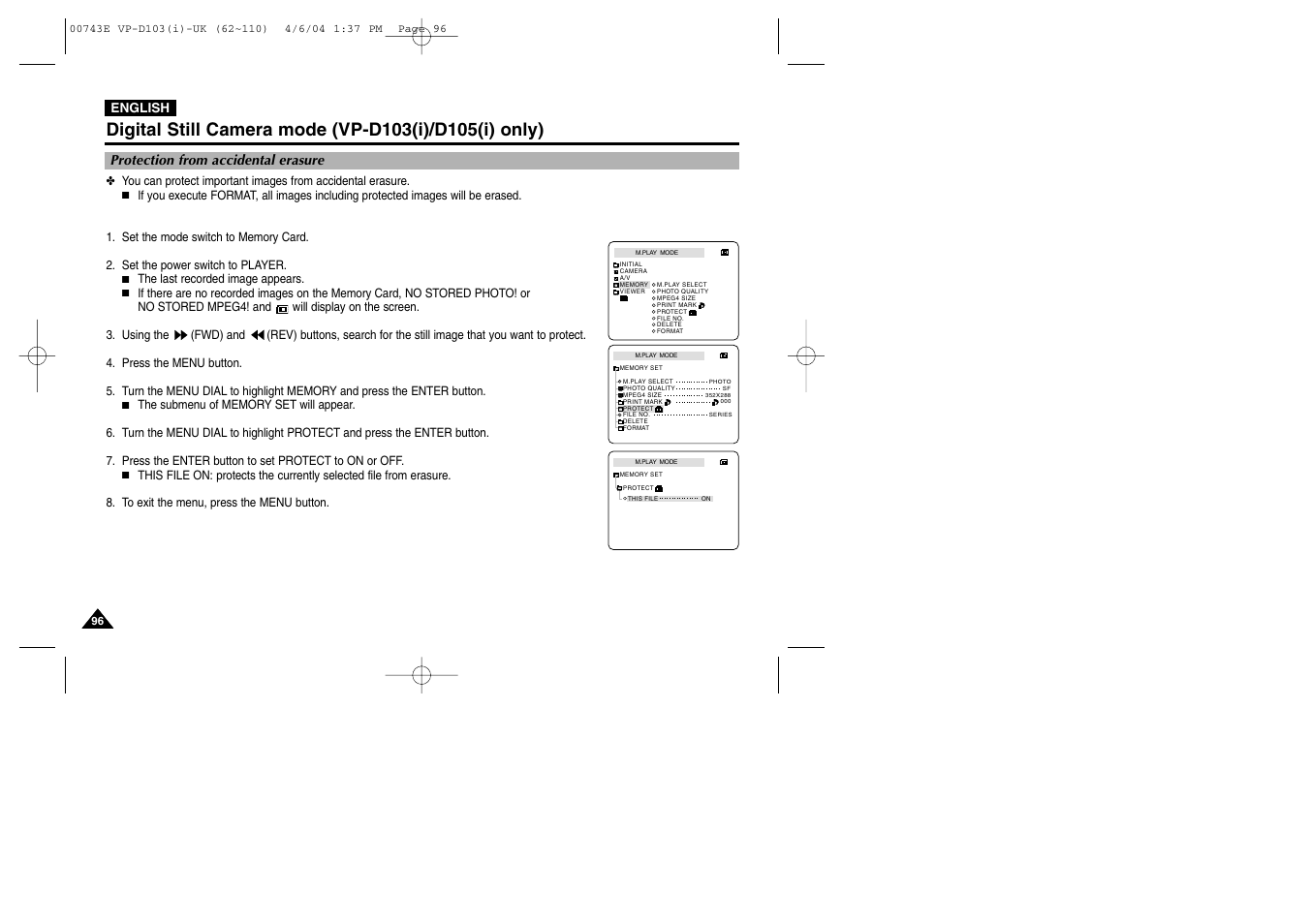 Samsung D103 User Manual | Page 96 / 114