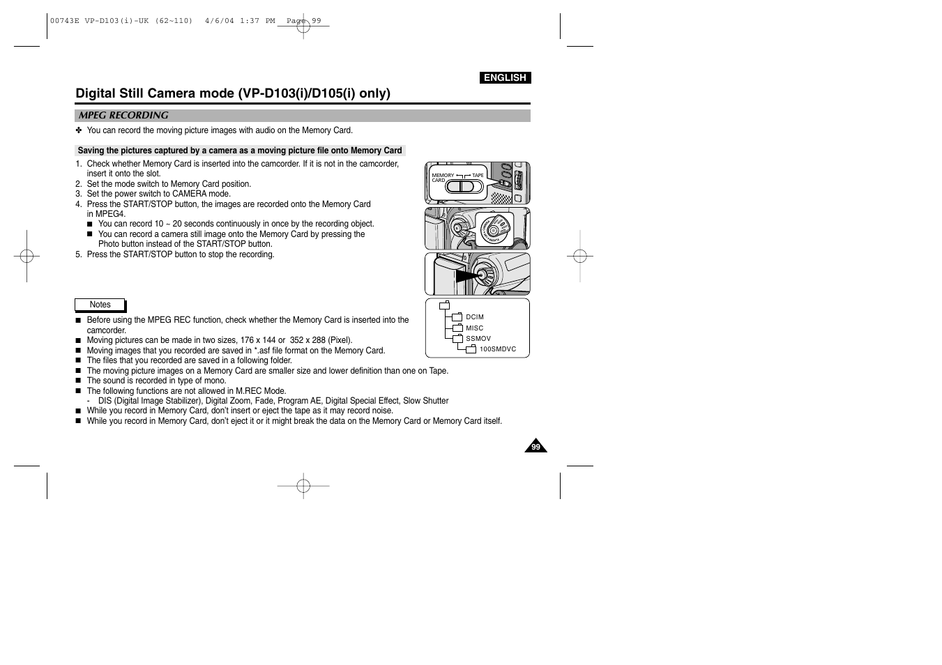 Samsung D103 User Manual | Page 99 / 114