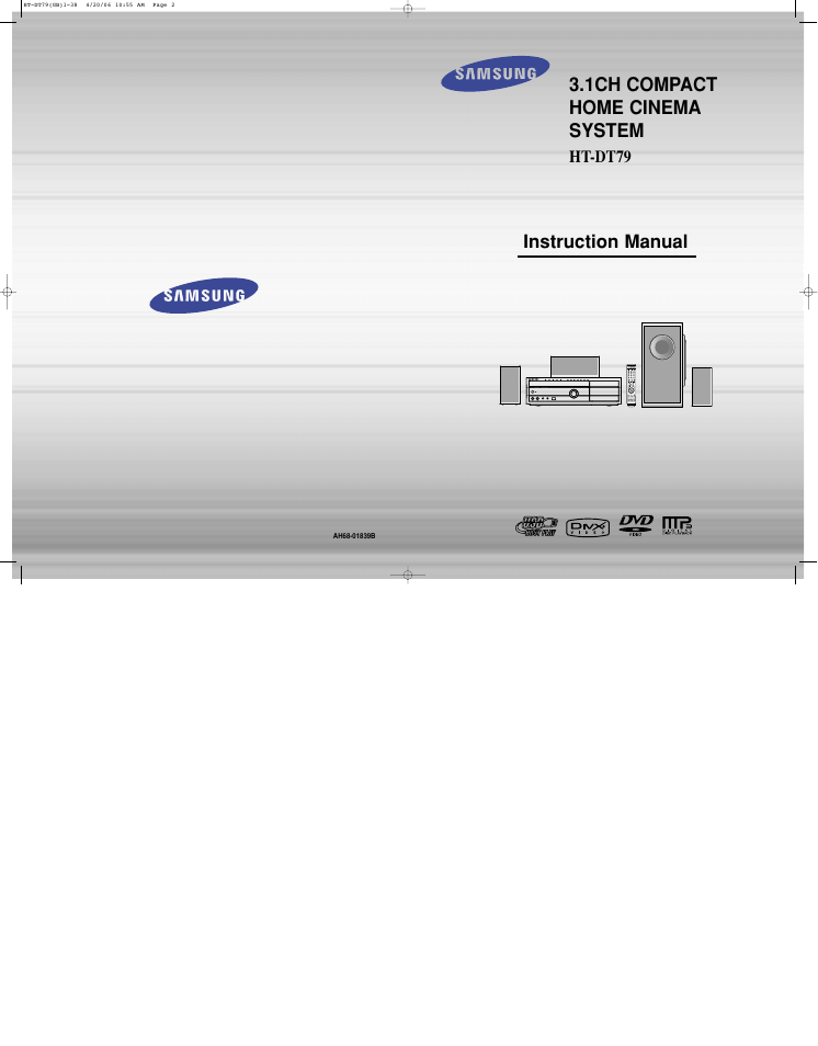 Samsung HT-DT79 User Manual | 35 pages