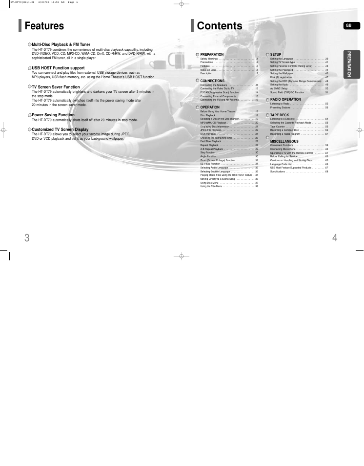 Samsung HT-DT79 User Manual | Page 3 / 35