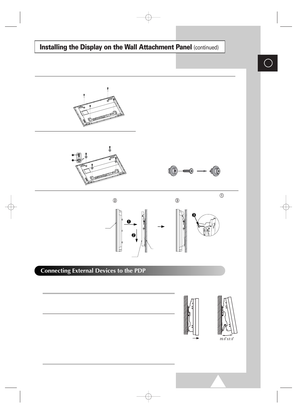 Continued), Connecting external devices to the pdp | Samsung 4240 User Manual | Page 11 / 68
