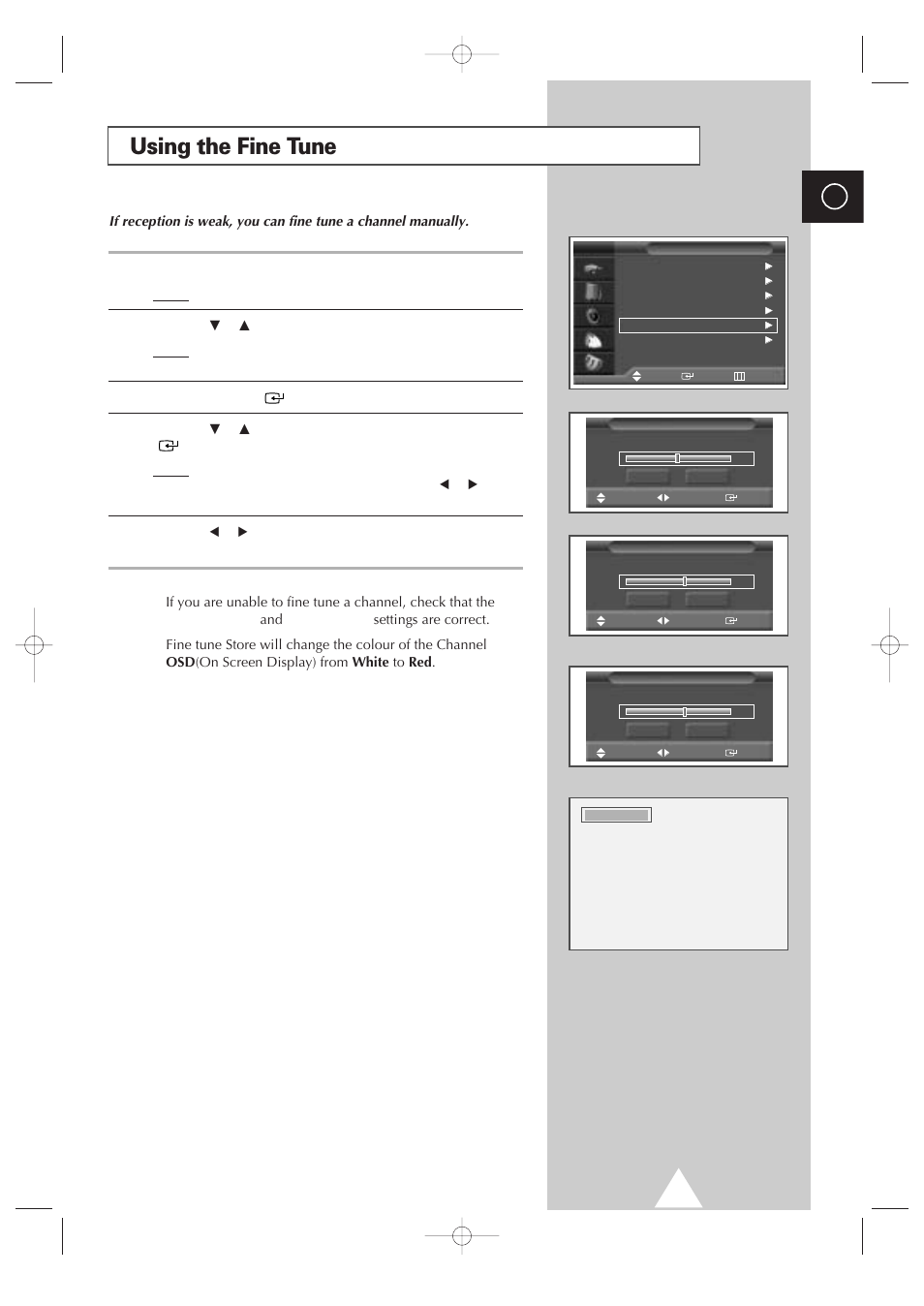 Using the fine tune | Samsung 4240 User Manual | Page 31 / 68