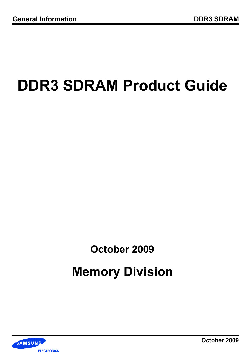 Samsung DDR3 User Manual | 21 pages