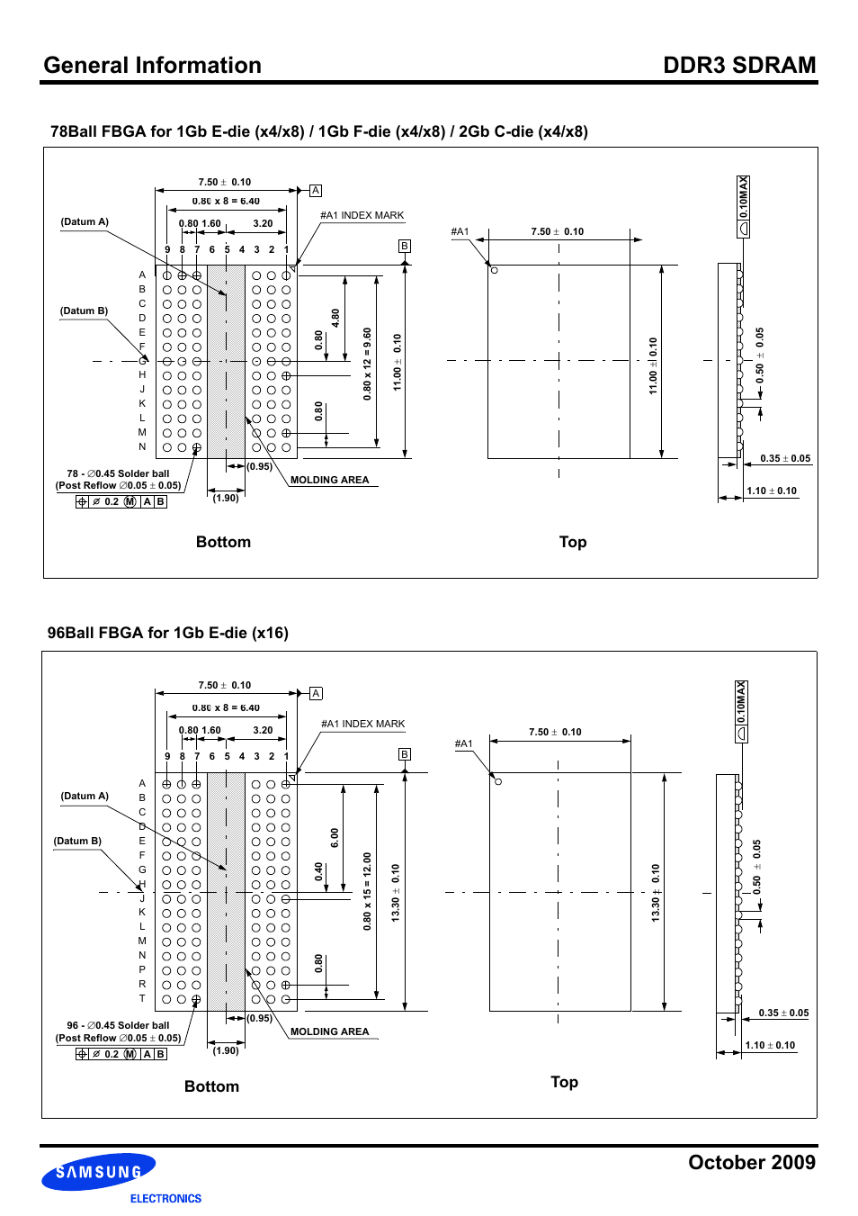 General information ddr3 sdram | Samsung DDR3 User Manual | Page 13 / 21