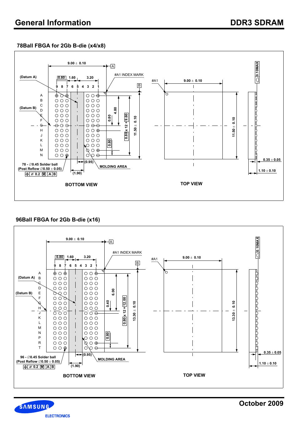 General information ddr3 sdram | Samsung DDR3 User Manual | Page 14 / 21