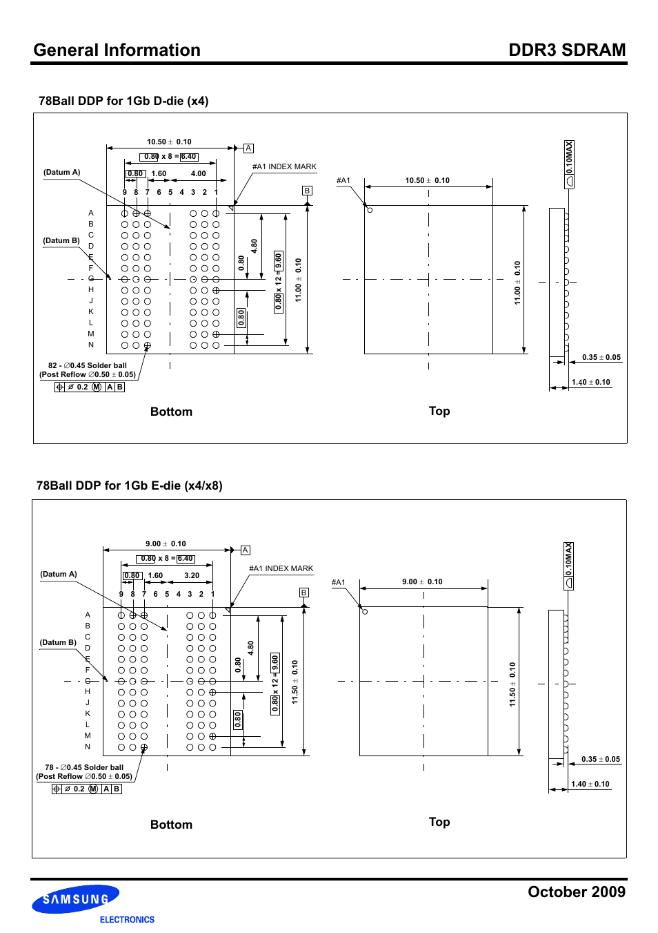 General information ddr3 sdram | Samsung DDR3 User Manual | Page 15 / 21