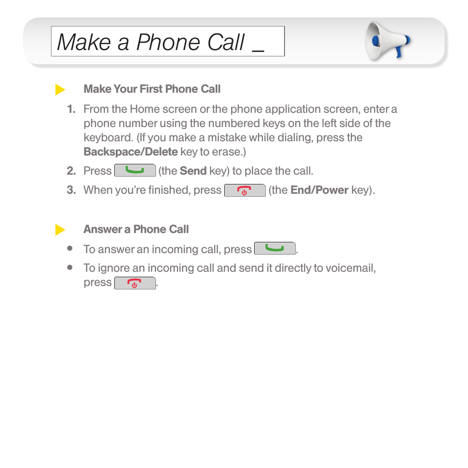 Make a phone call | Samsung CURVE 9330 User Manual | Page 6 / 12