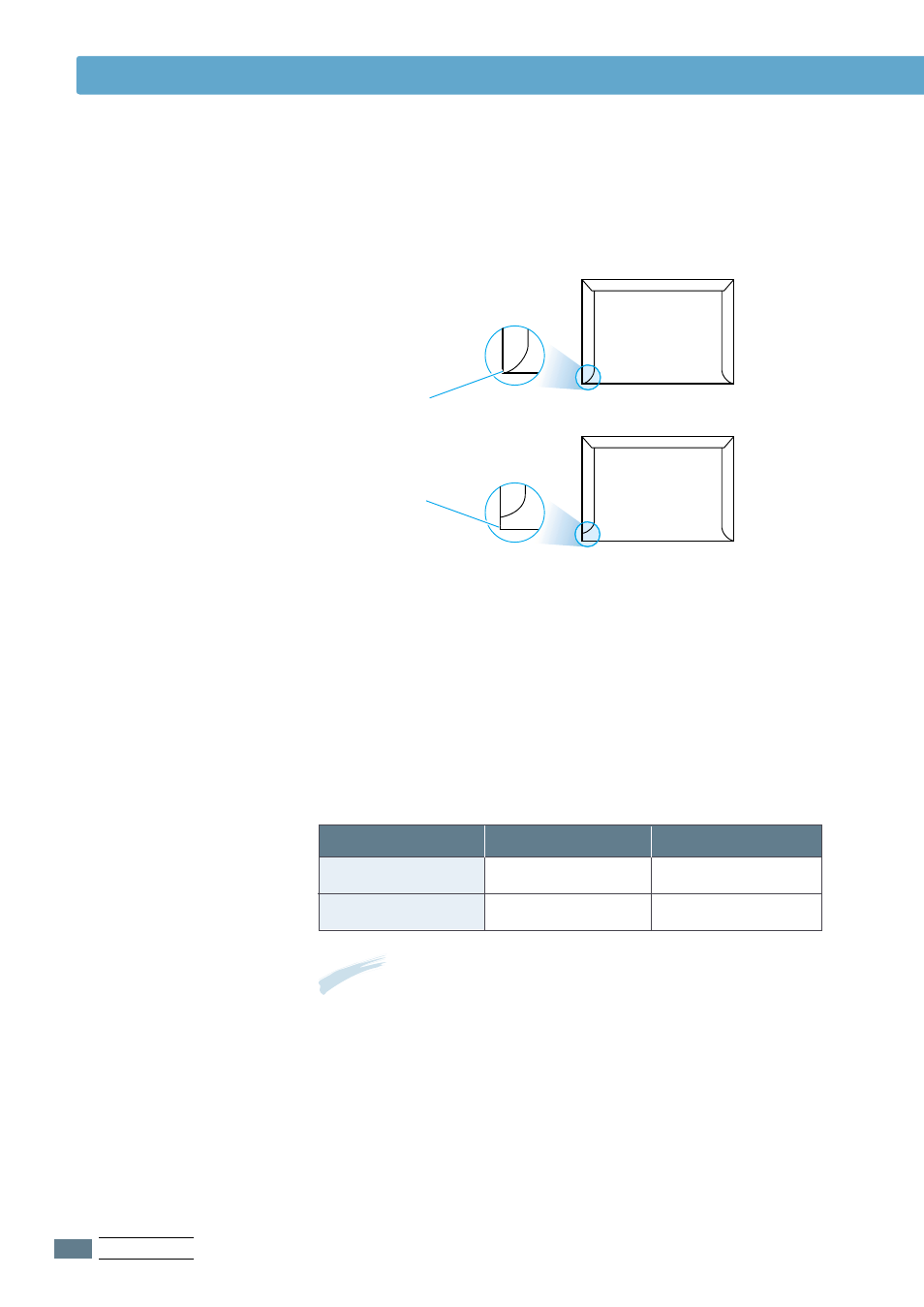 Envelopes with double side seams, Envelopes with adhesive strips or flaps, Envelope margins | Envelope storage | Samsung ML-1651N User Manual | Page 127 / 179