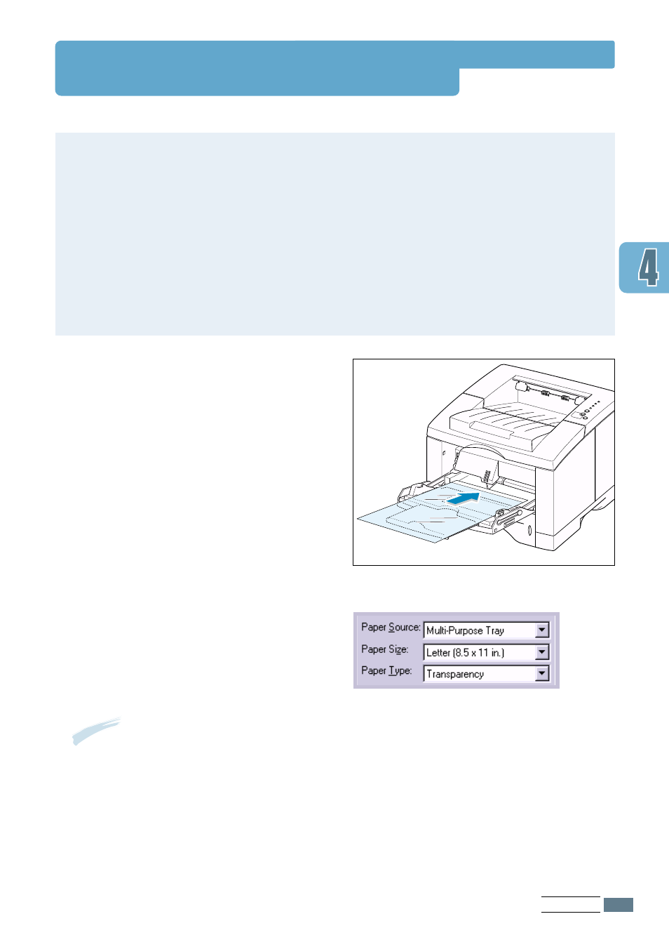 Printing on transparencies, Guidelines | Samsung ML-1651N User Manual | Page 54 / 179