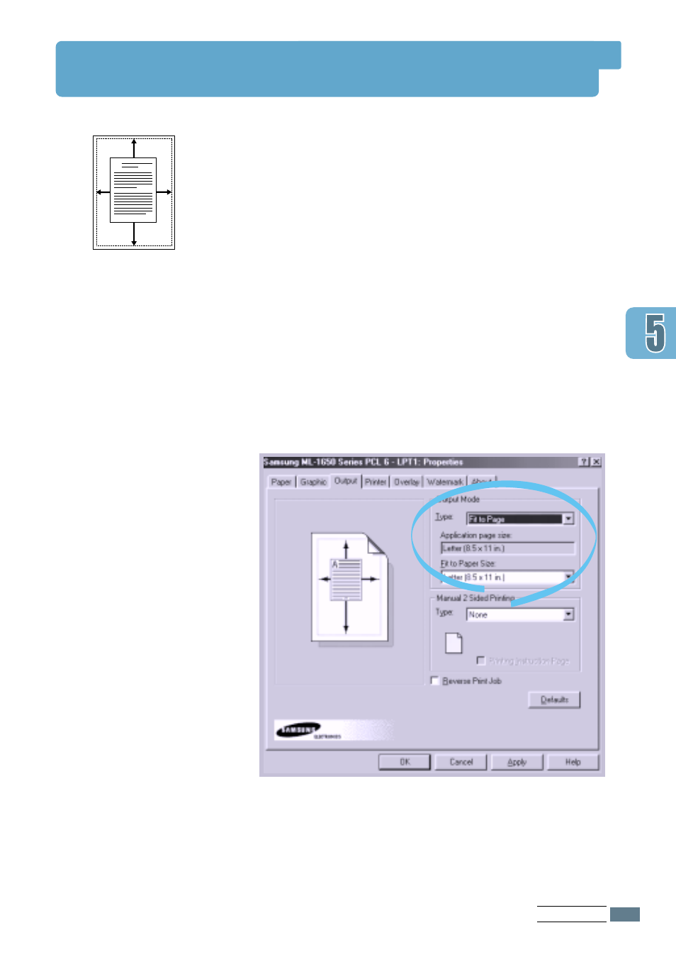 Fitting your document to a selected paper size | Samsung ML-1651N User Manual | Page 72 / 179