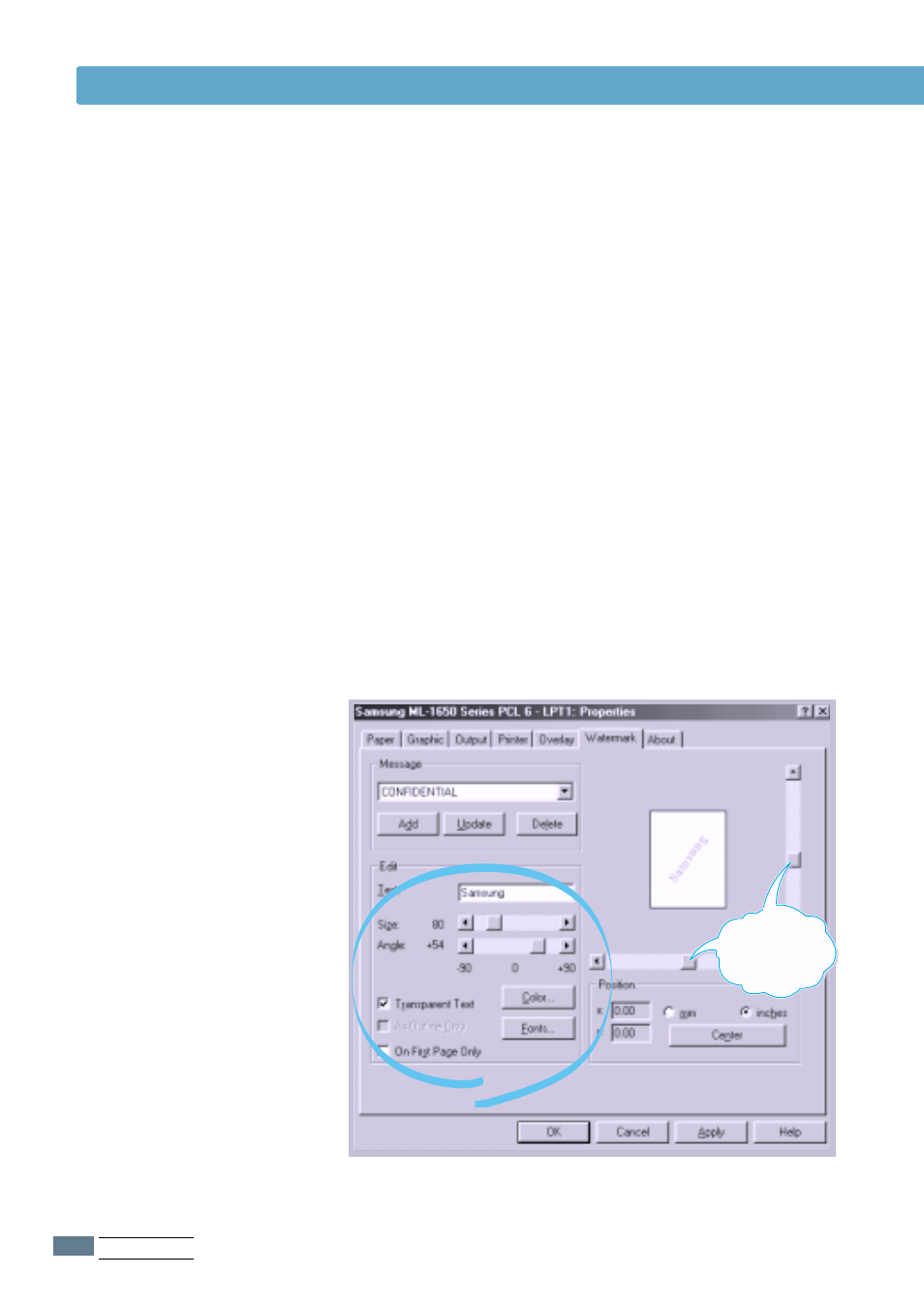 Printing watermarks 1 | Samsung ML-1651N User Manual | Page 79 / 179