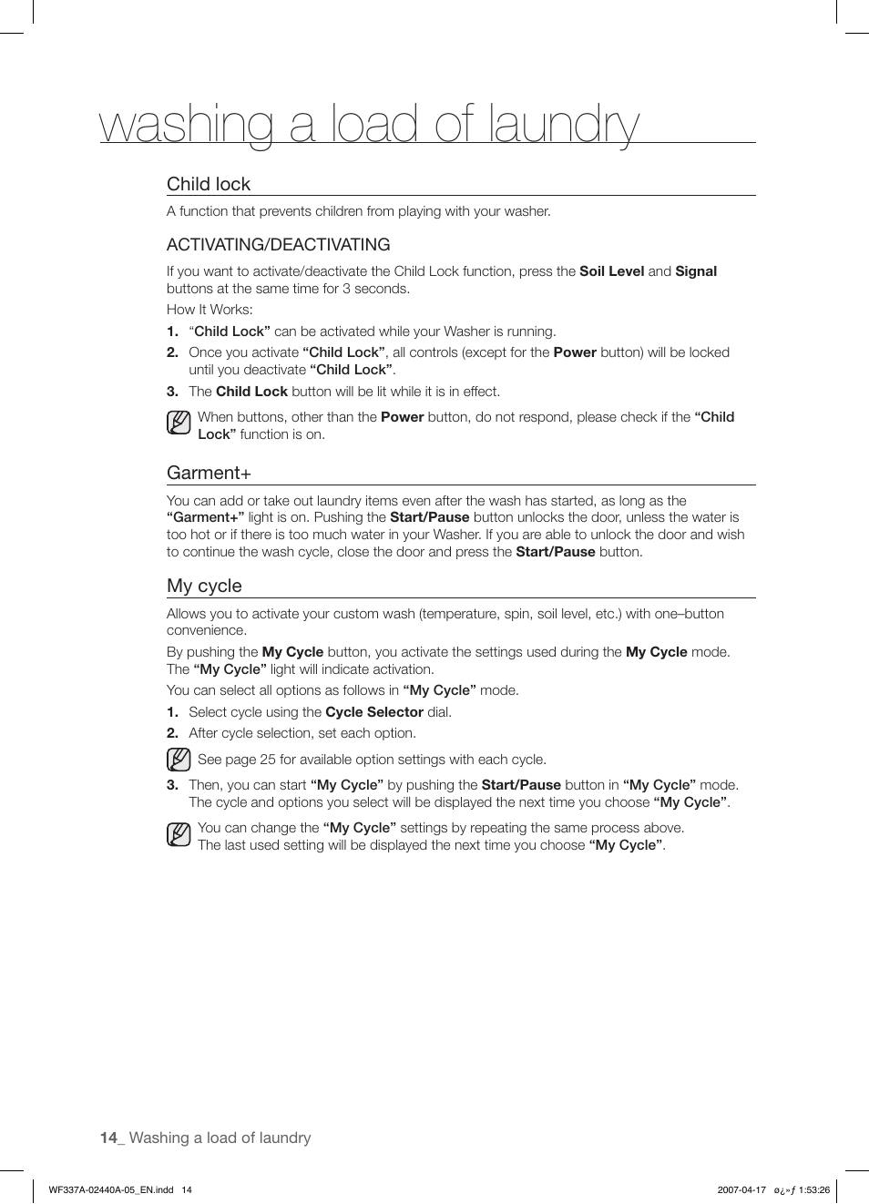 Washing a load of laundry | Samsung SK-4A User Manual | Page 14 / 28
