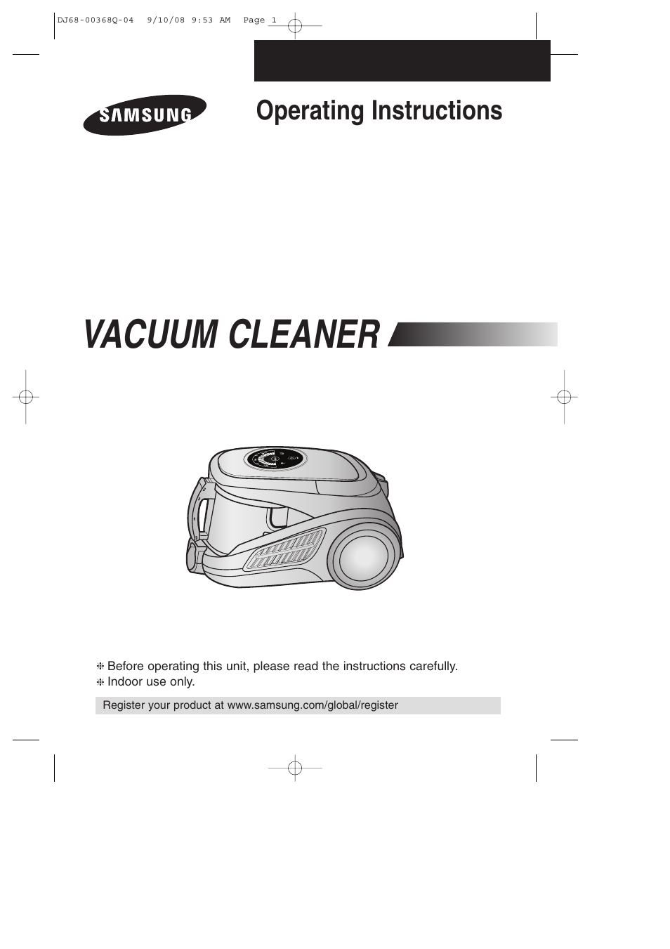 Samsung SC9580 User Manual | 16 pages