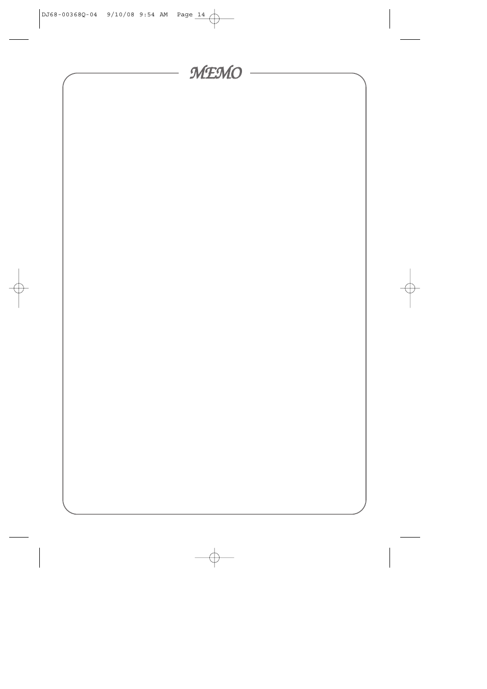 Mme em mo o | Samsung SC9580 User Manual | Page 14 / 16