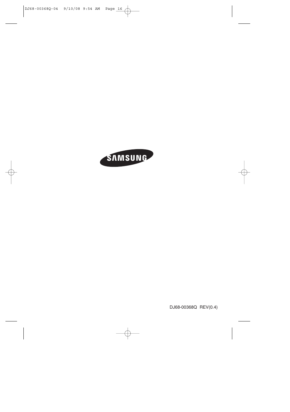 Samsung SC9580 User Manual | Page 16 / 16