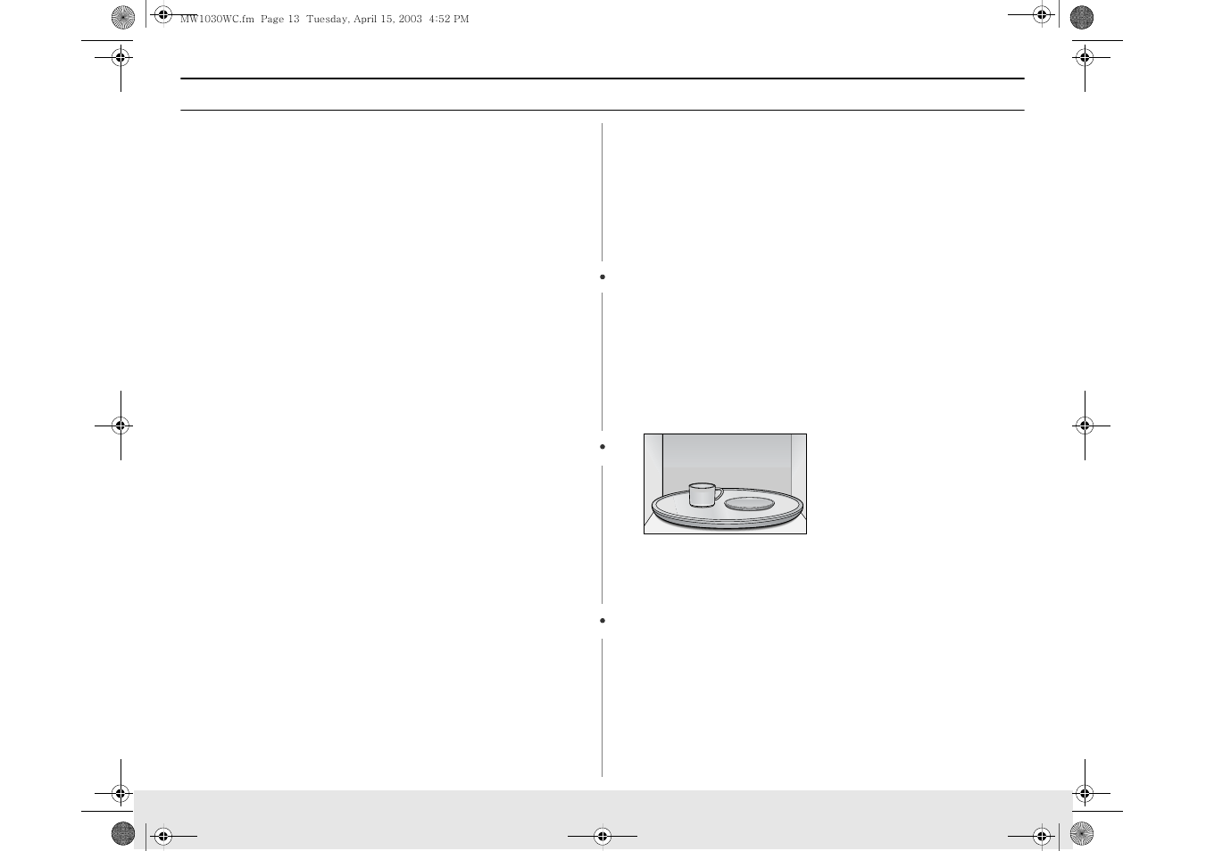 Cooking instructions | Samsung MW1030BC User Manual | Page 13 / 24