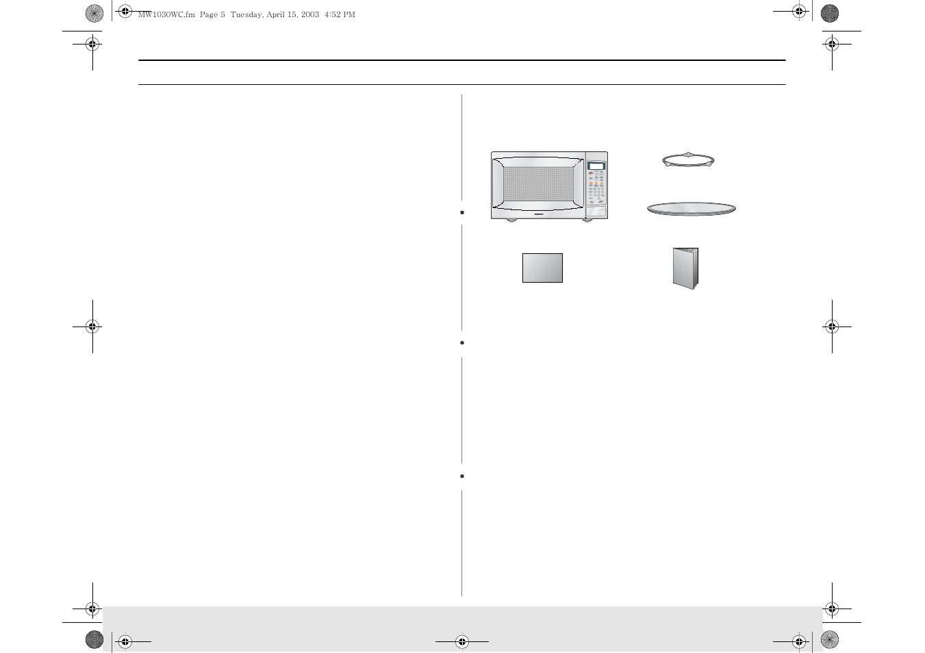 Samsung MW1030BC User Manual | Page 5 / 24