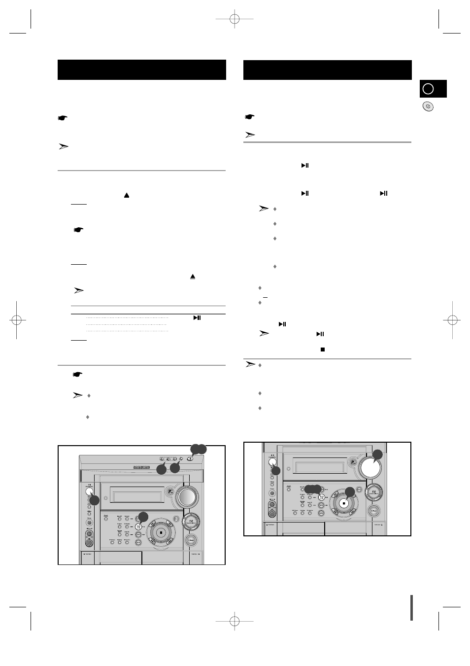 Vcd/cd-player, Loading and changing compact discs, To replay the cd/mp3-cd | Samsung MAX-VS530 User Manual | Page 11 / 28