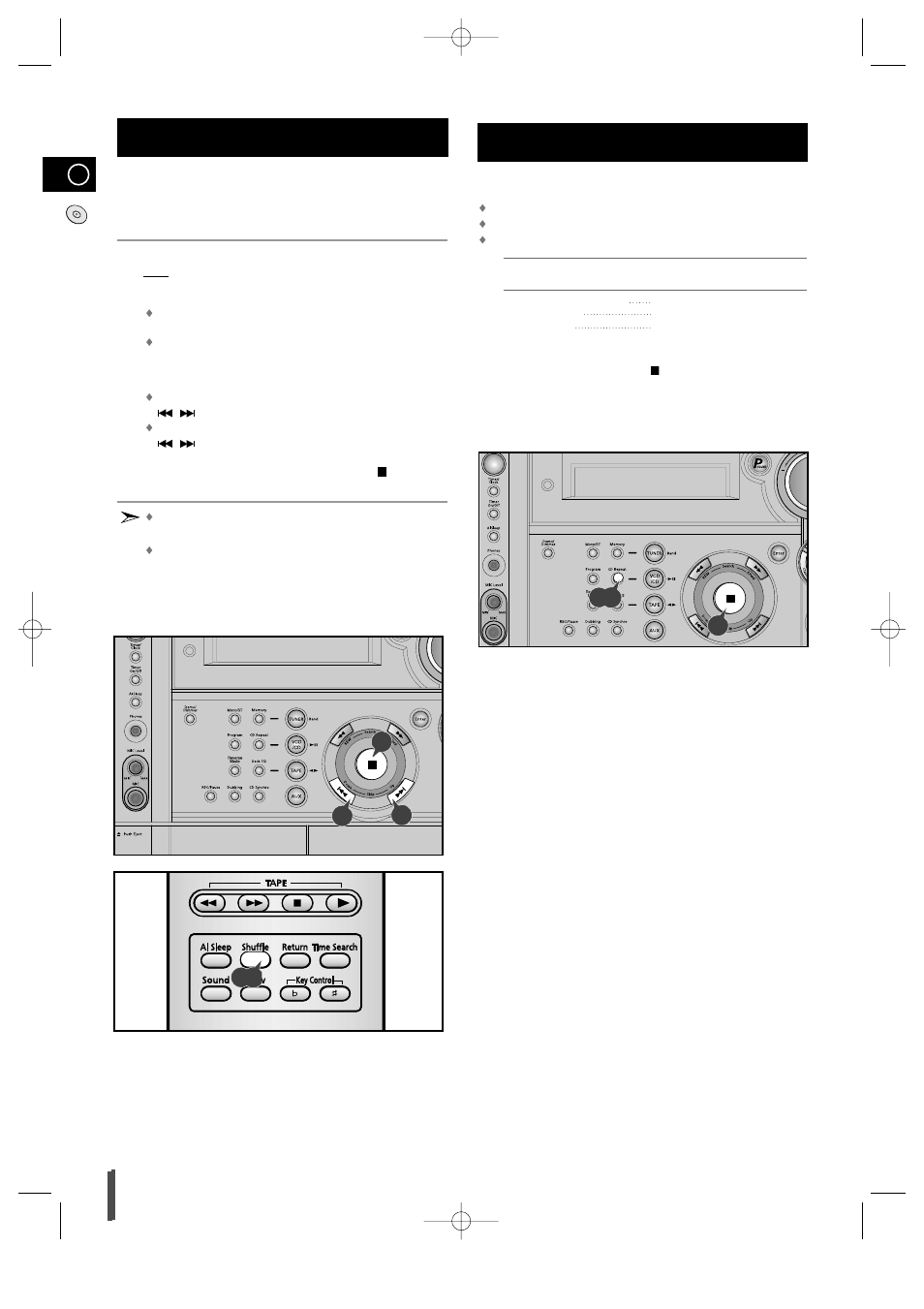 Shuffle play function, Repeating one or all tracks on the compact discs | Samsung MAX-VS530 User Manual | Page 14 / 28