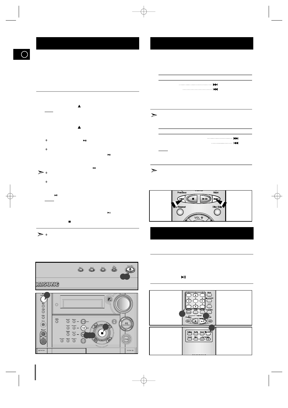 Video cd player playback, Search functions, Time search function | Samsung MAX-VS530 User Manual | Page 16 / 28