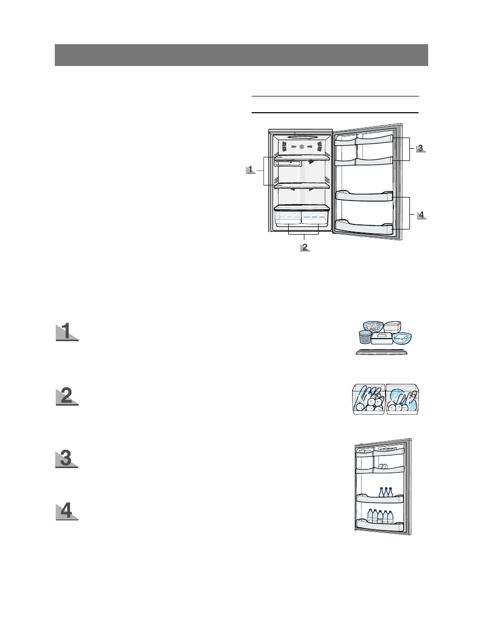 Storing food in the fridge or freezer, A. fridge | Samsung RB215LA User Manual | Page 9 / 22