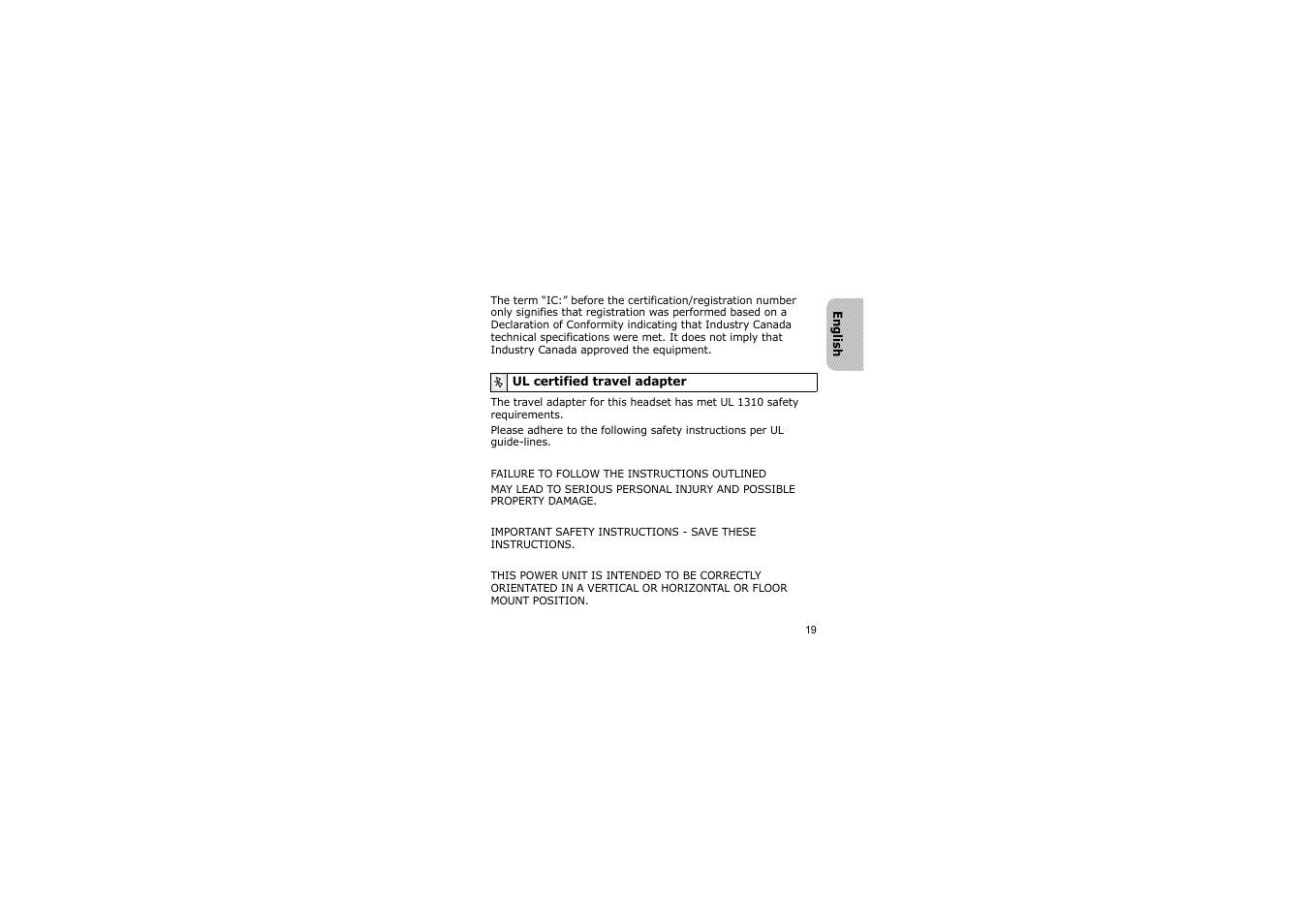 Ul certified travel adapter | Samsung A3LSBH600 User Manual | Page 22 / 99