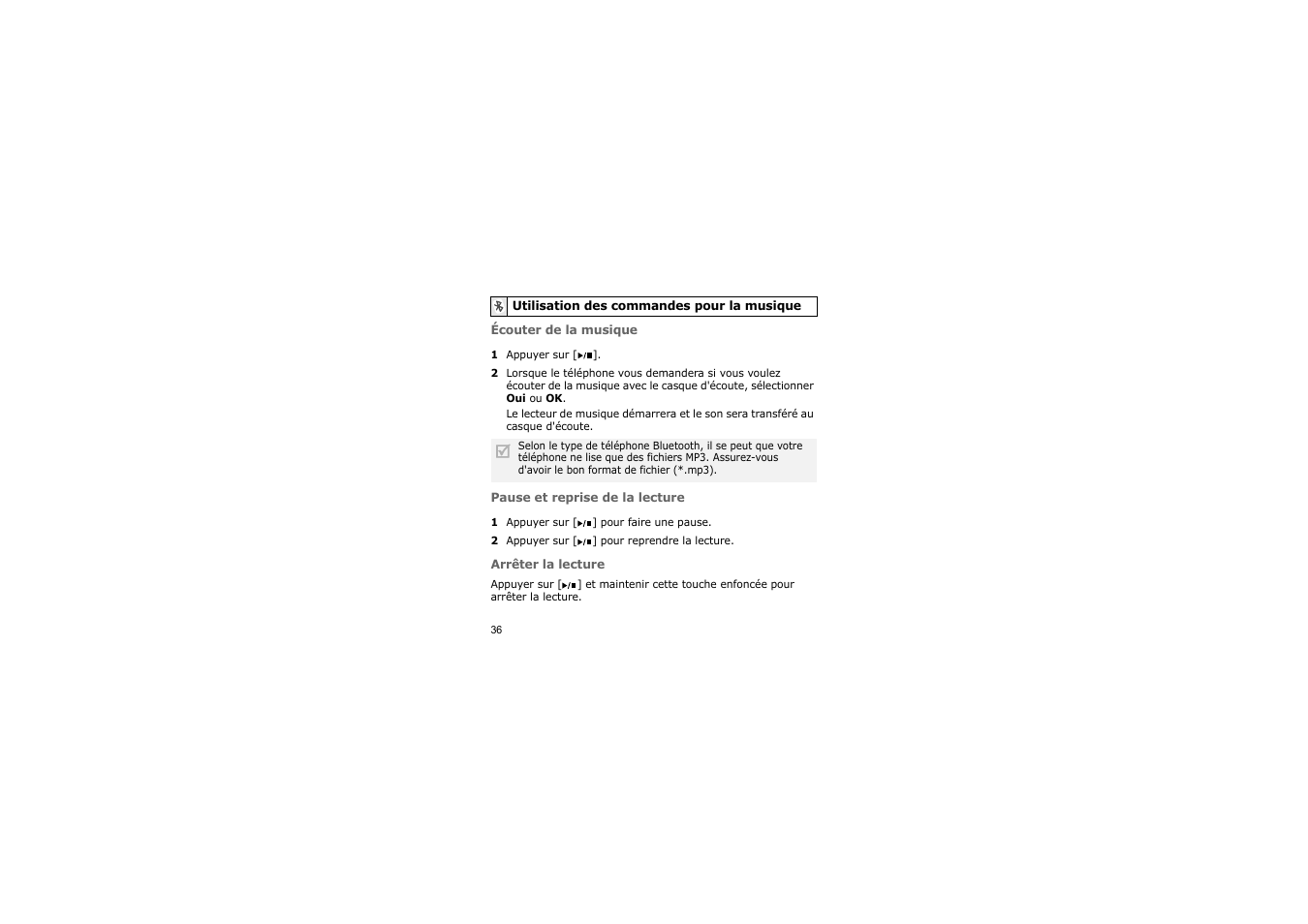 Utilisation des commandes pour la musique | Samsung A3LSBH600 User Manual | Page 39 / 99