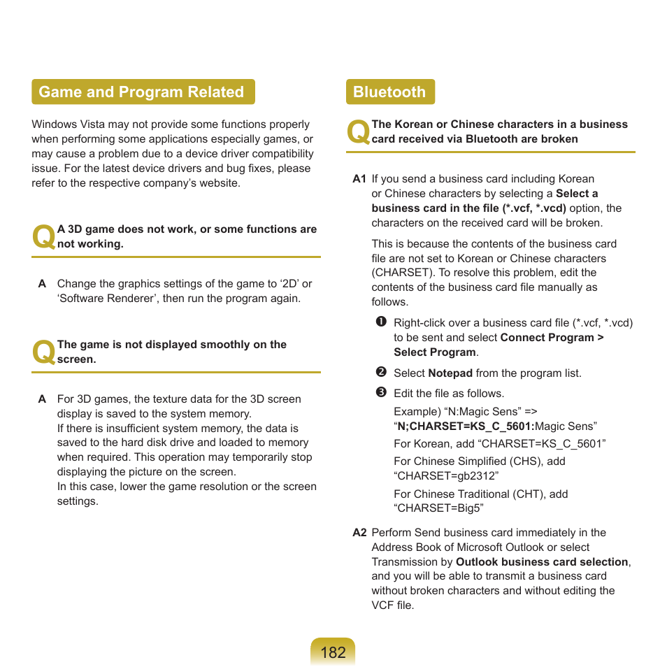 Game and program related, Bluetooth, Bluetooth game and program related | Samsung M60 User Manual | Page 183 / 201