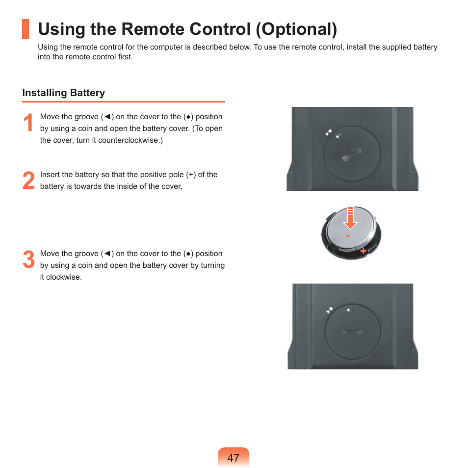 Using the remote control (optional) | Samsung M60 User Manual | Page 48 / 201