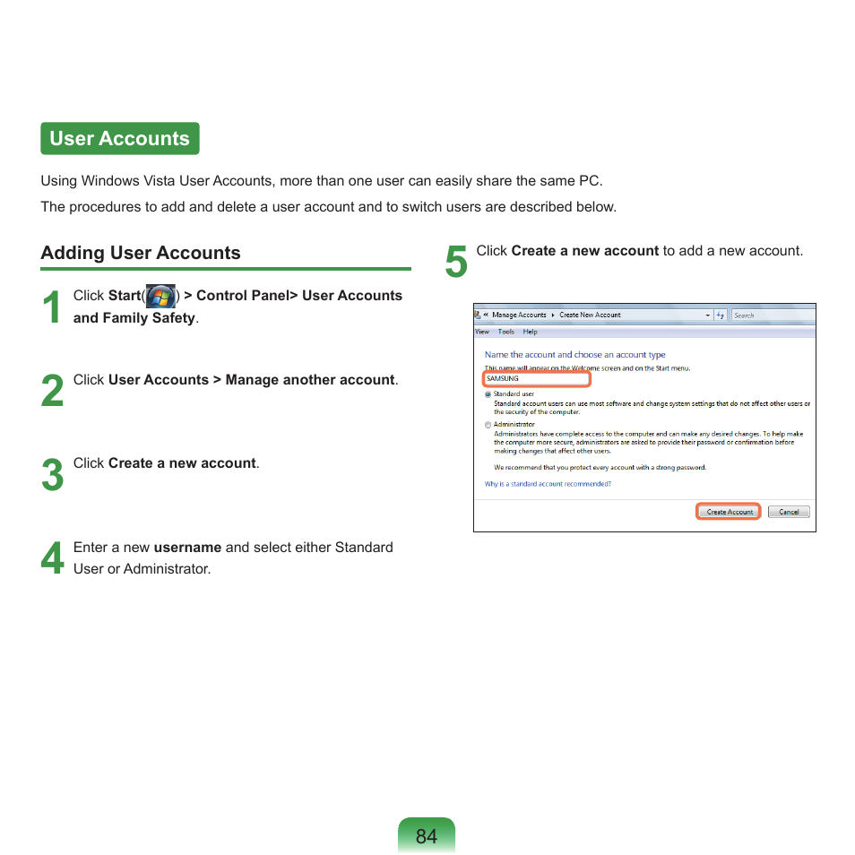 User accounts | Samsung M60 User Manual | Page 85 / 201