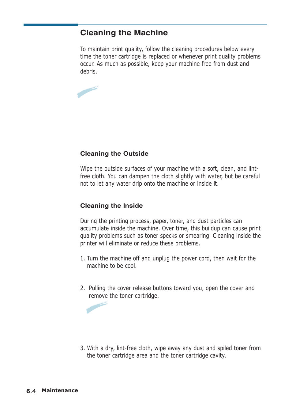Cleaning the machine | Samsung SF-555P User Manual | Page 137 / 175