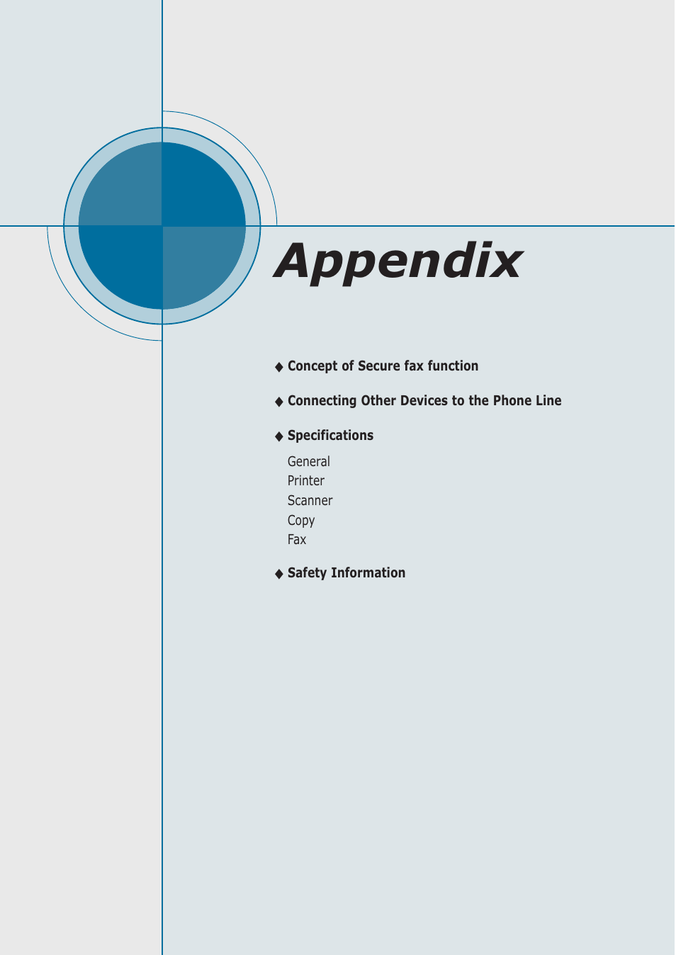 Appendix | Samsung SF-555P User Manual | Page 161 / 175