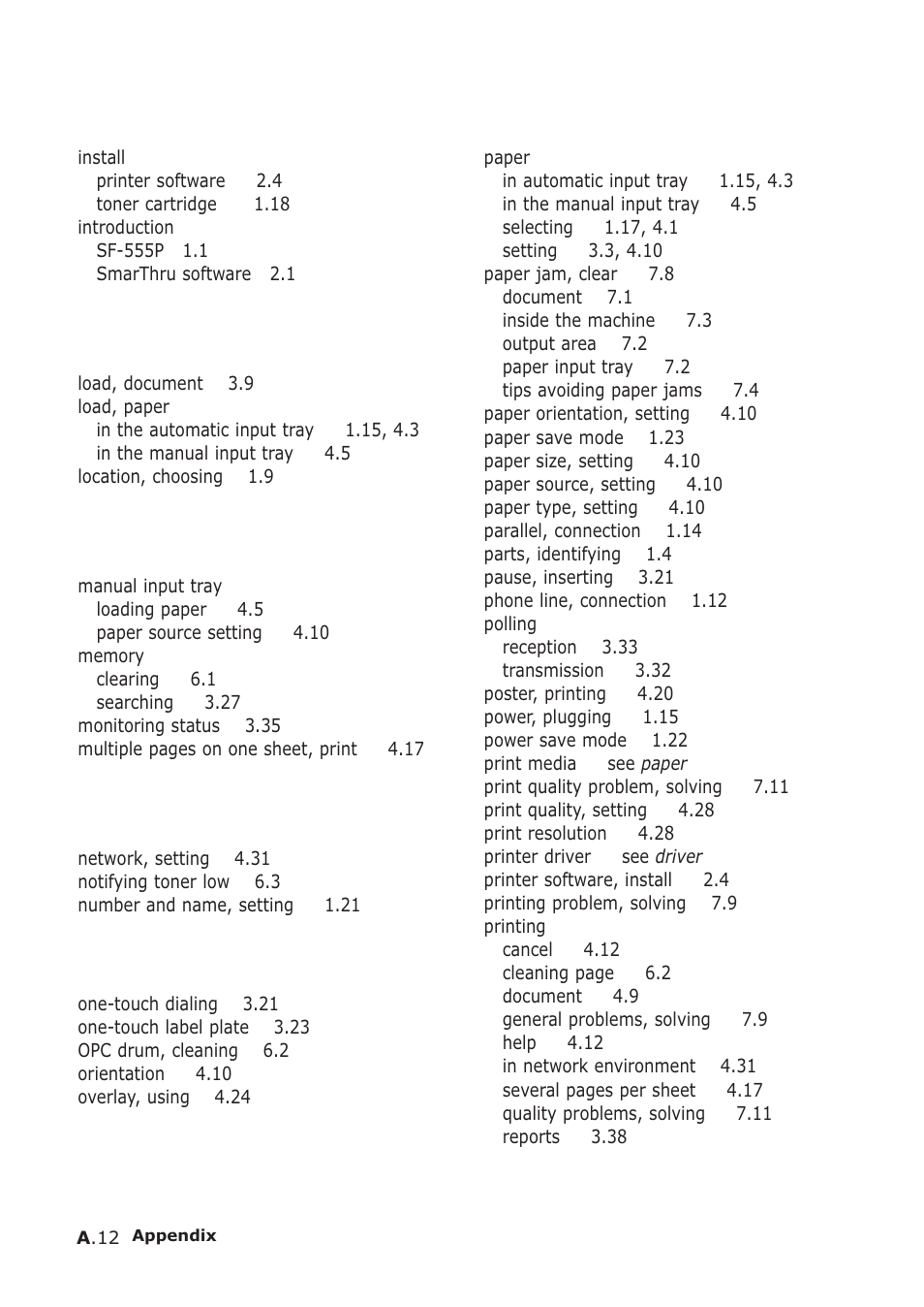 Samsung SF-555P User Manual | Page 173 / 175