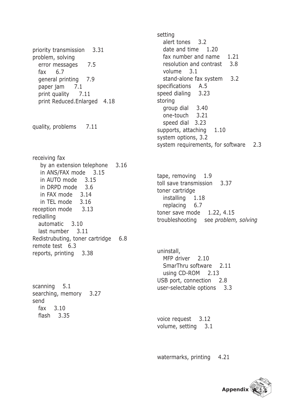 Samsung SF-555P User Manual | Page 174 / 175