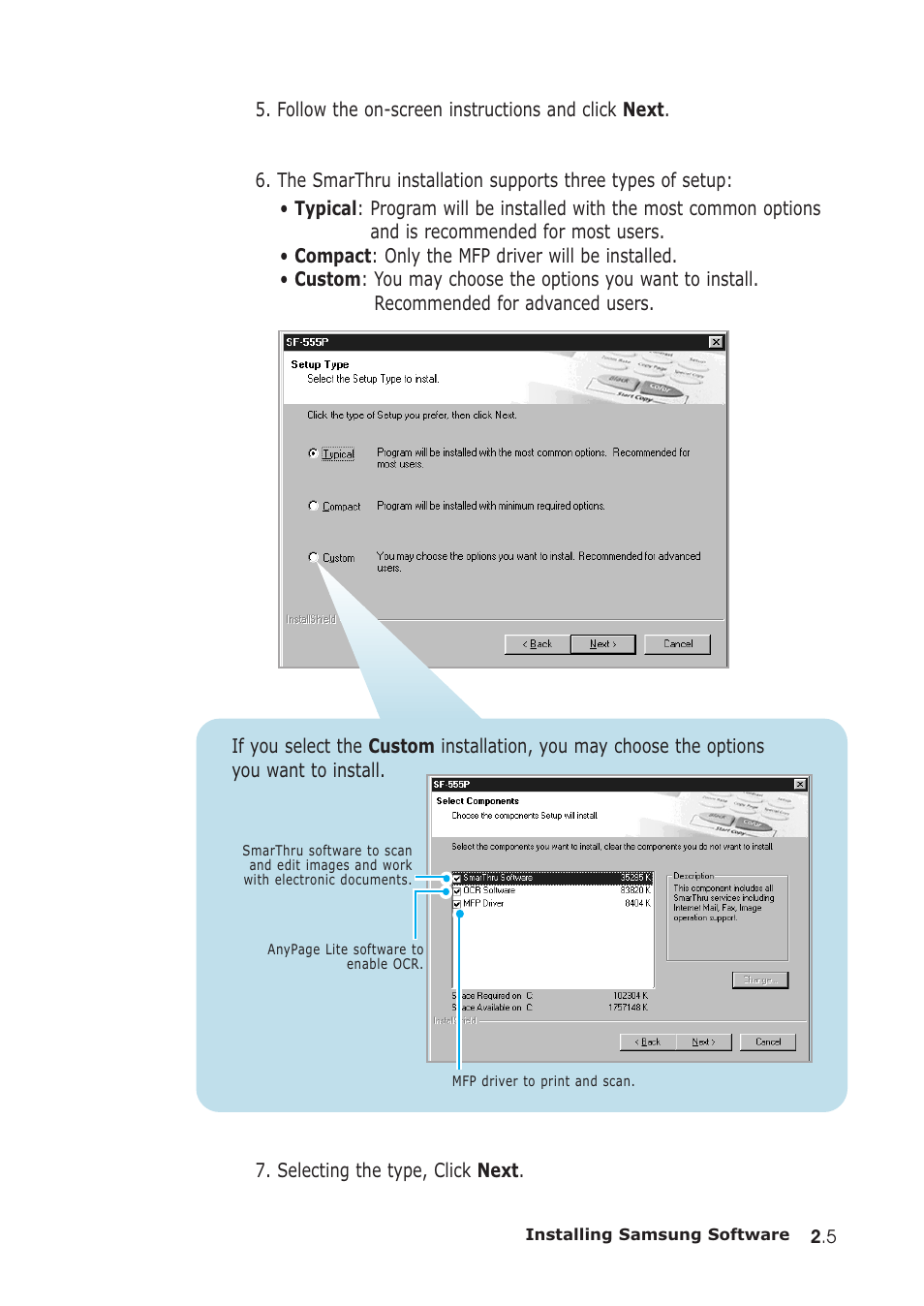 Samsung SF-555P User Manual | Page 40 / 175
