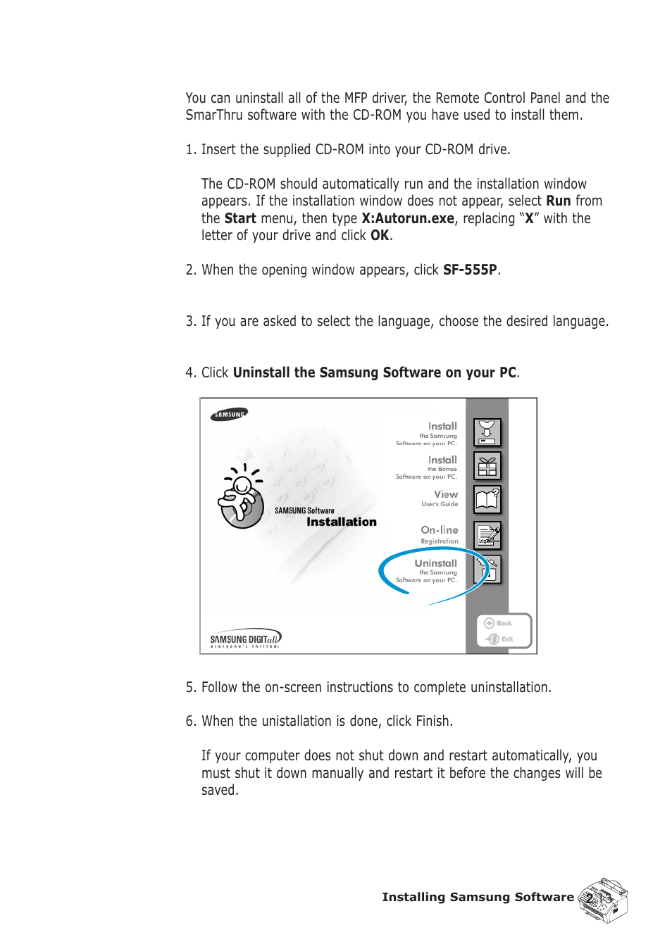 Samsung SF-555P User Manual | Page 48 / 175