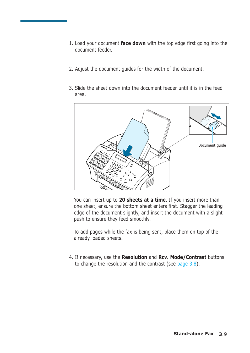 Loading documents | Samsung SF-555P User Manual | Page 58 / 175