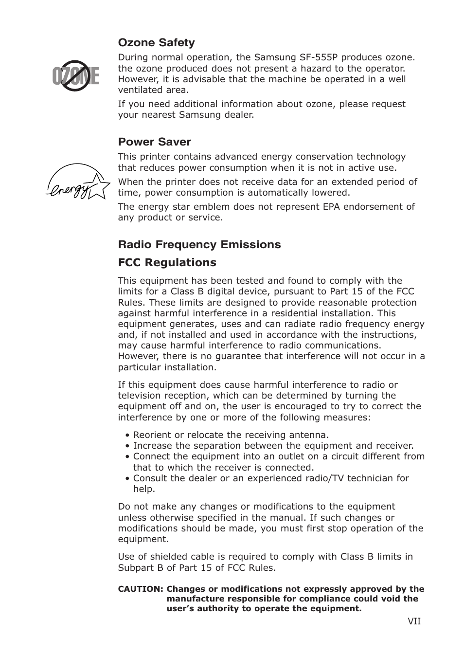 Samsung SF-555P User Manual | Page 8 / 175