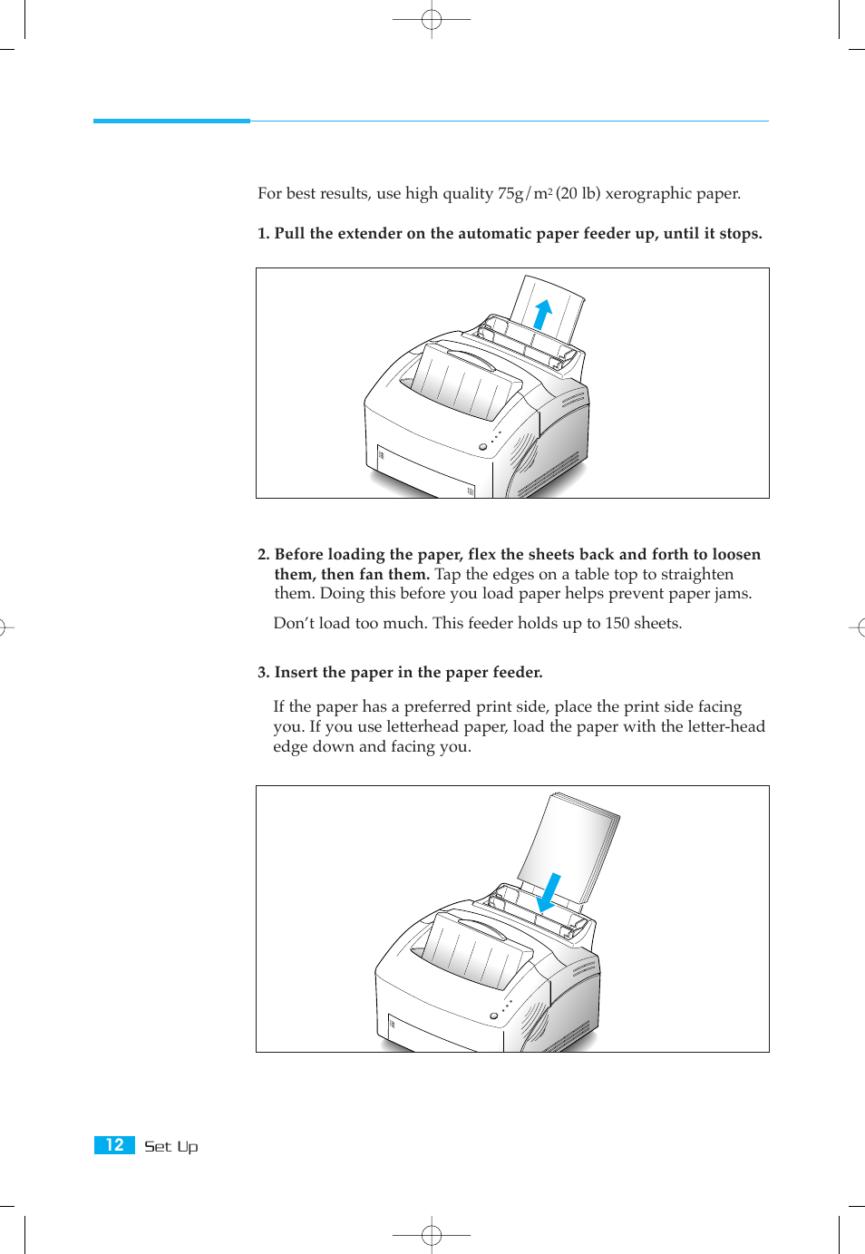 Loading a stack of paper | Samsung ML-5000A User Manual | Page 3 / 21