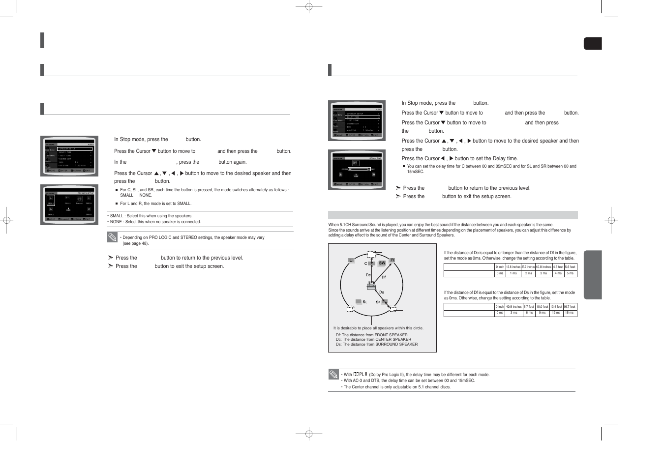Settings, Con’t), Setting the delay time | Setting the speaker mode, Divx (r) registration | Samsung HT-X20 EN User Manual | Page 22 / 32